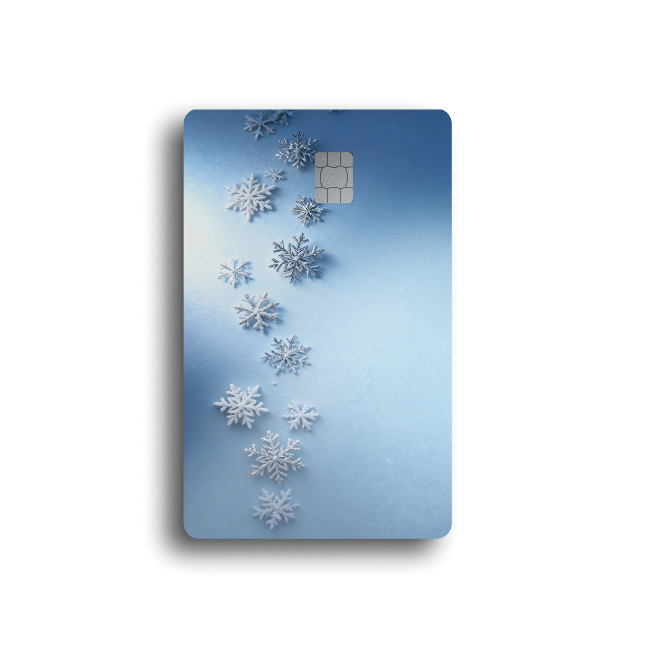 Silver Snowflakes Card Skin